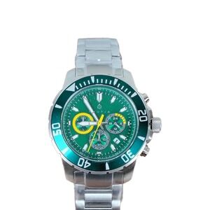 Nautis NAI 316L Japan Chronograph 10ATM Green Dial Watch Not Running